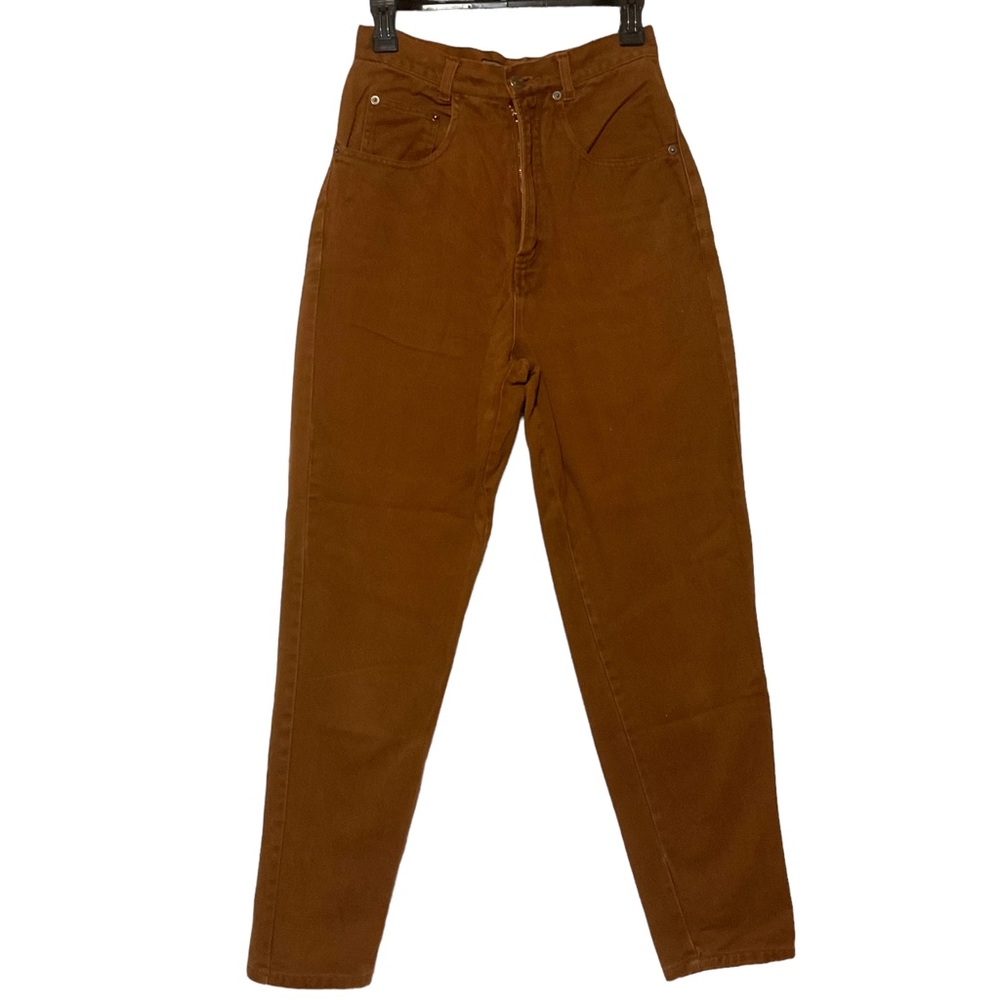 VINTAGE sz 9/10 Basic Editions High Rise Jeans Pumpkin Spice Color